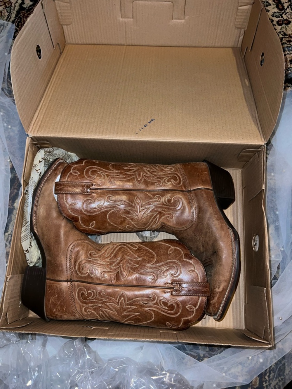 Ariat Embroidered Leather Western Boots
